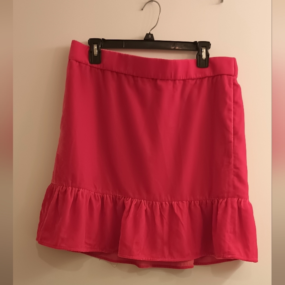 JCrew Velvet Blood Orange Skirt